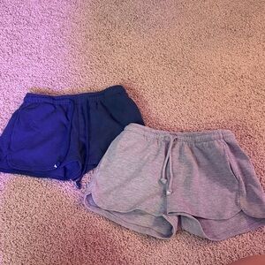 SHEIN Women's Athletic Shorts in Navy and Light Gray